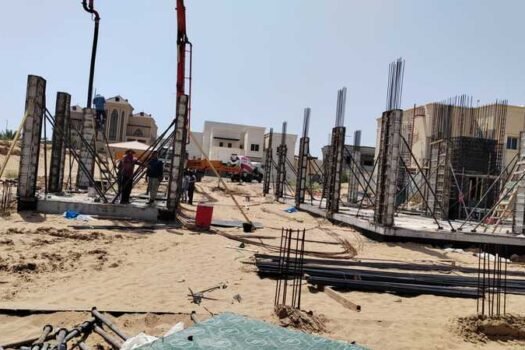 Villa with ground floor, first floor, roof, and exterior wall